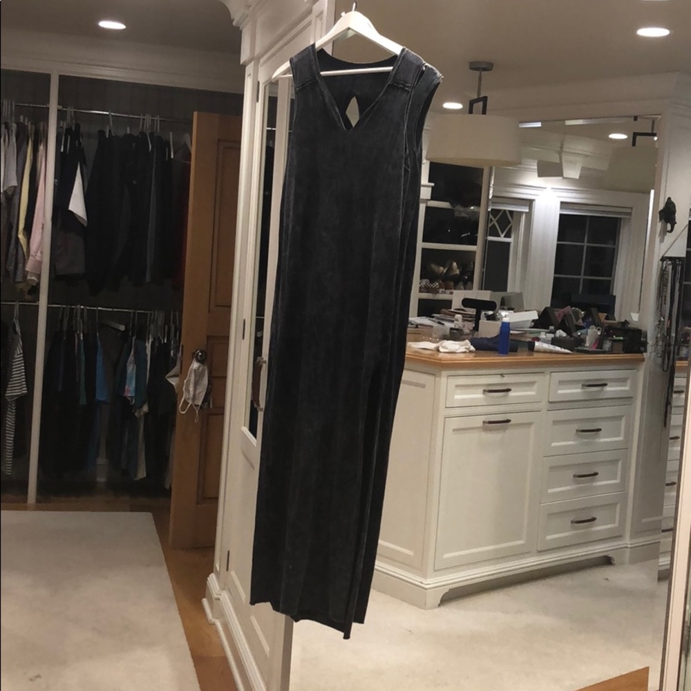 We the free charcoal cotton maxi dress